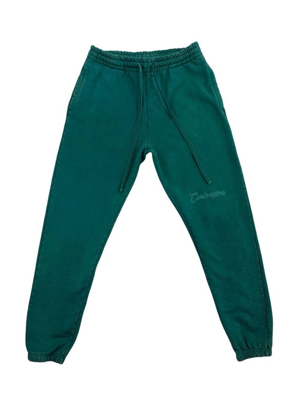 Civil Regime Redeemed Sweatpants Mens M Teal Green Cotton Embroidered Joggers
